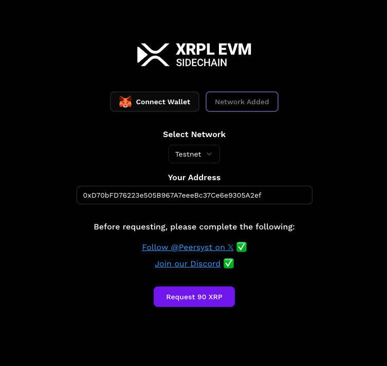 XRPL EVM Faucet